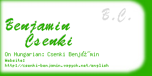 benjamin csenki business card